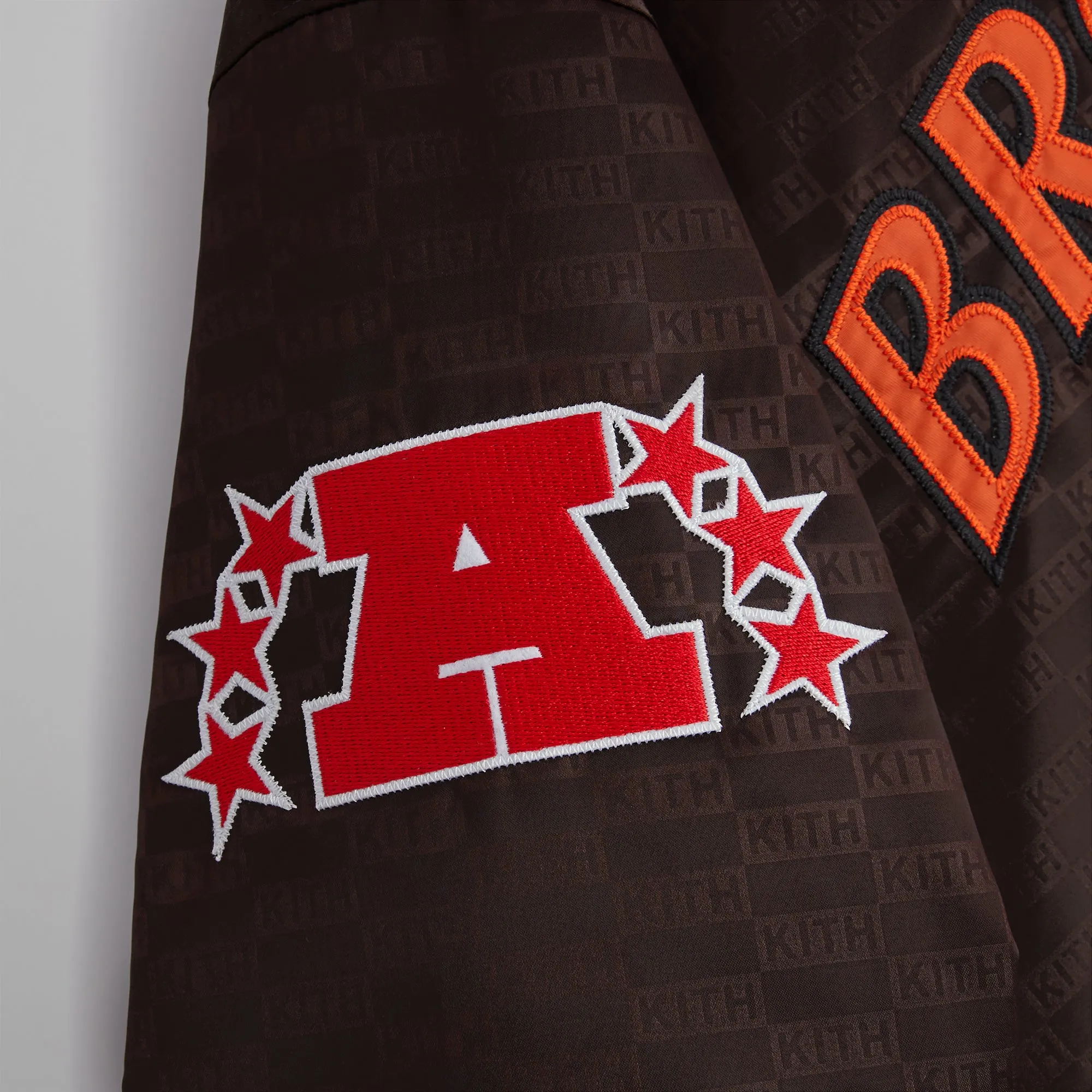 Kith for the NFL: Browns Satin Bomber Jacket - Zoom sold by Kith product image thumbnail 4