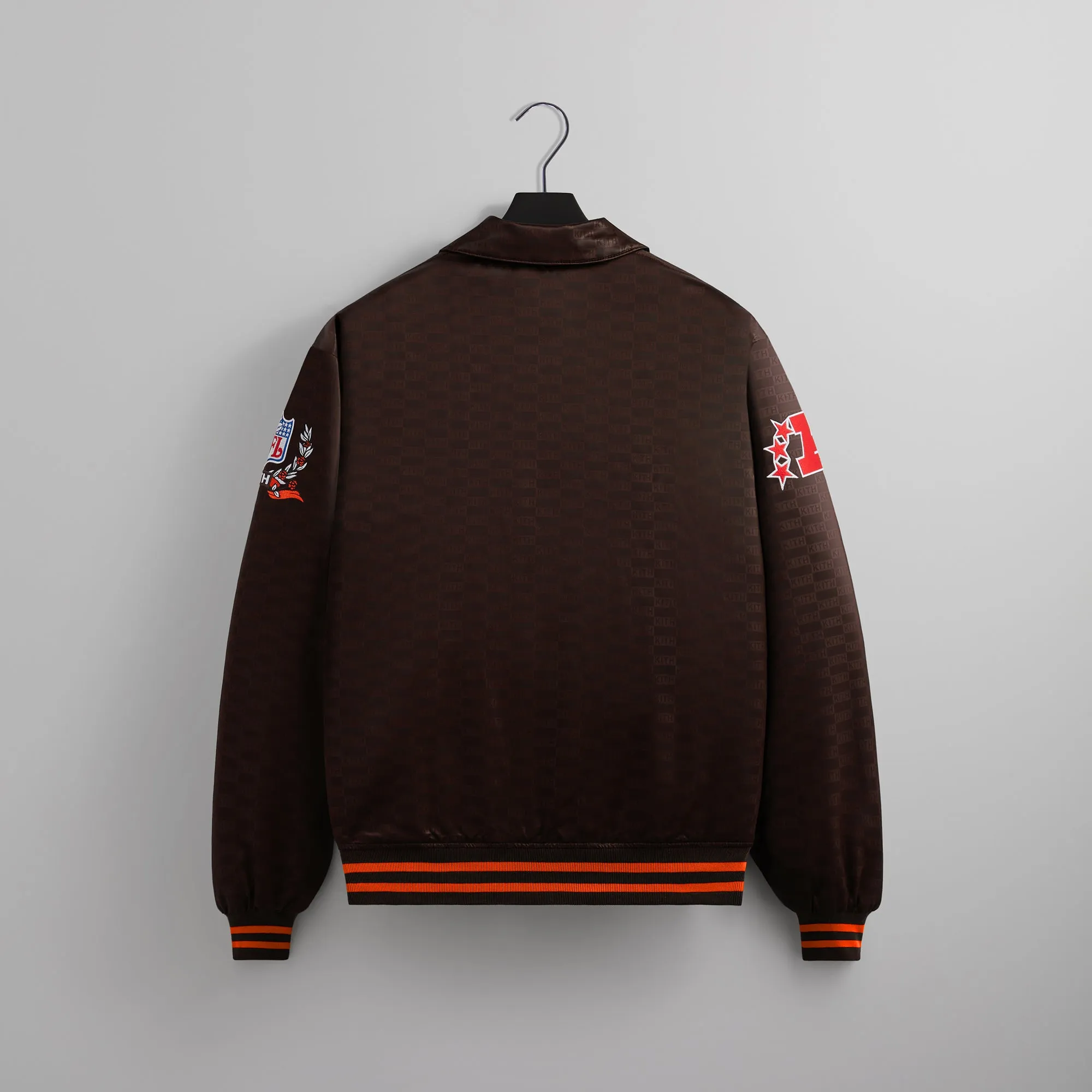 Kith for the NFL: Browns Satin Bomber Jacket - Zoom sold by Kith product image thumbnail 2