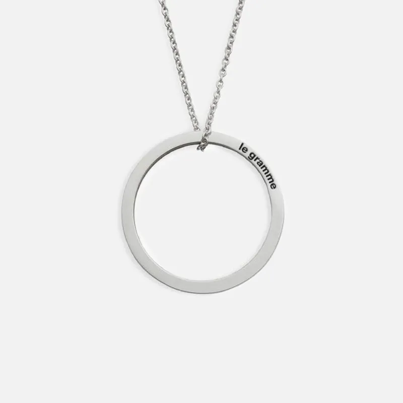 Le Gramme 2.1g Round Pendant with Chain - Silver sold by Kith