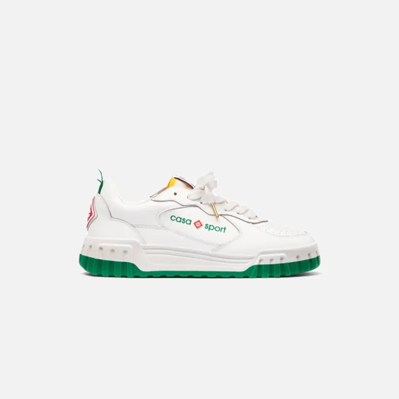Casablanca Tennis Court Sneaker Leather - White / Green made by Kith