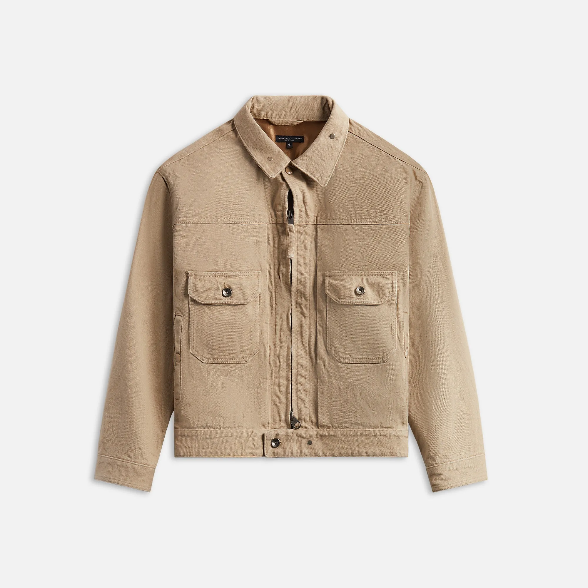 Engineered Garments Trucker Jacket Khaki 13 Oz Broken Denim - Khaki sold by Kith