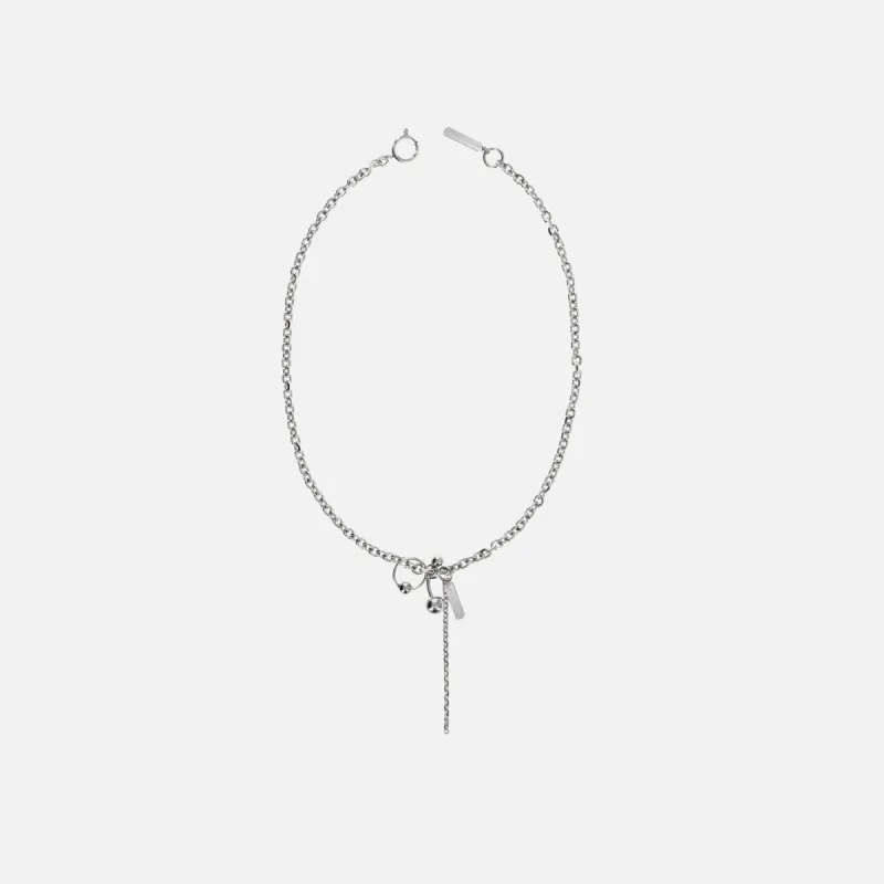 Justine Clenquet Evie Necklace - Palladium sold by Kith