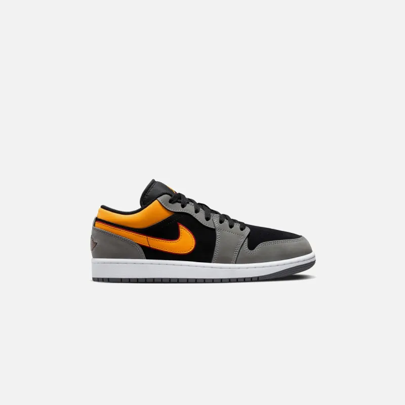 Nike Air Jordan 1 Low - Black / Vivid Orange / Light Graphite sold by Kith