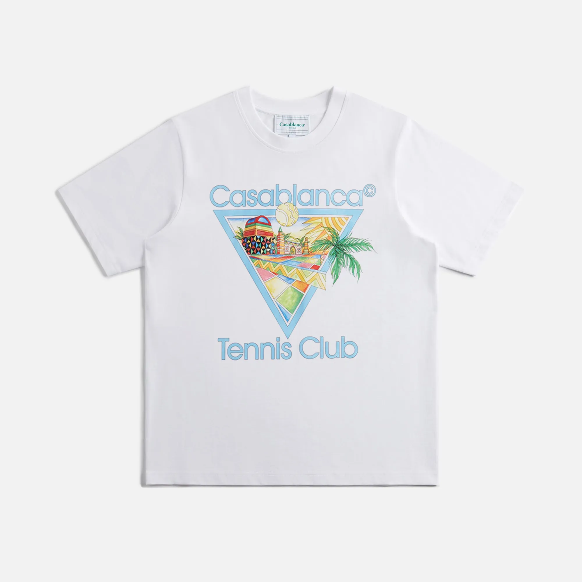 Casablanca Afro Cubism Tennis Club Printed Tee - White sold by Kith