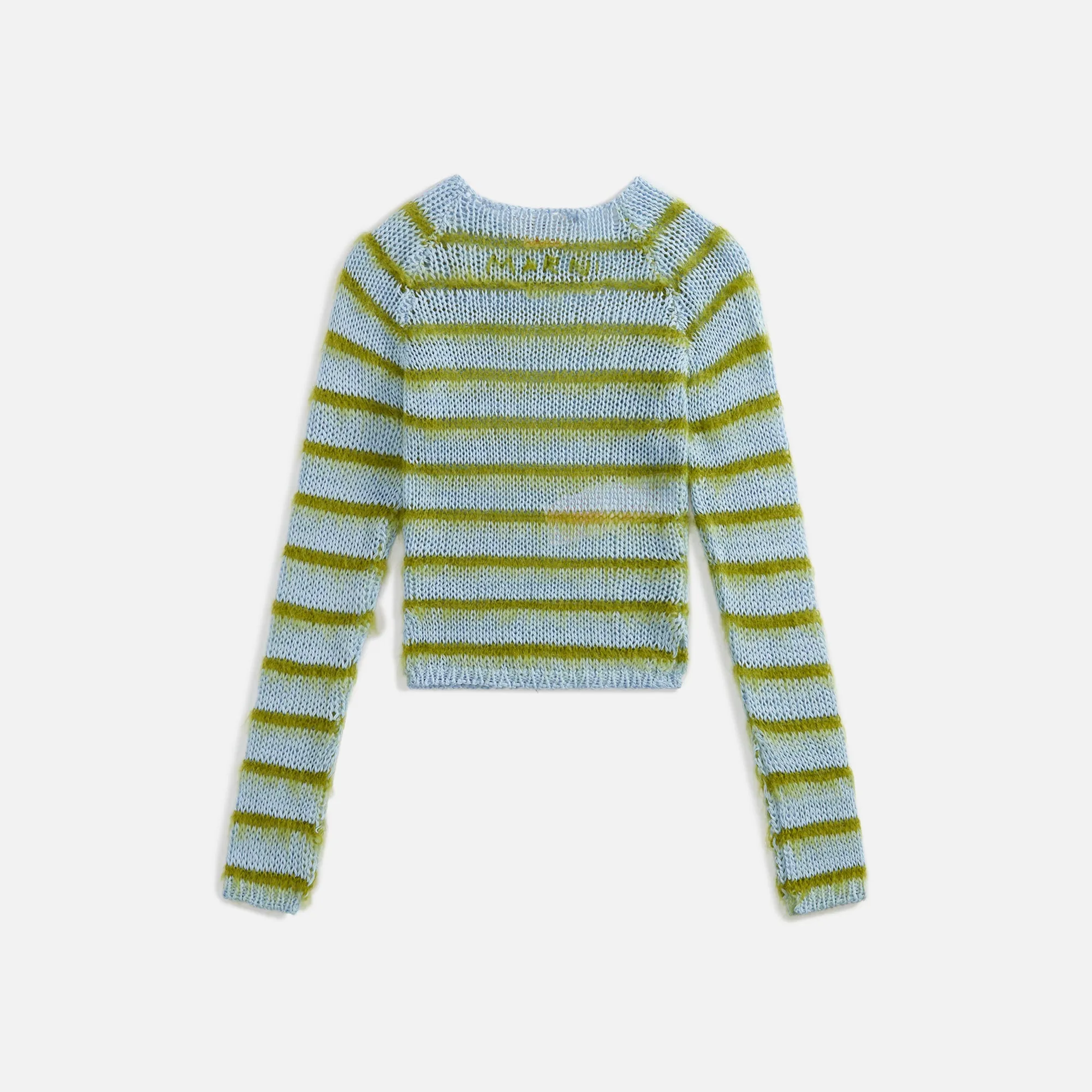 Marni Roundneck Bicolor Brushed Stripe Sweater - Iris Black sold by Kith product image thumbnail 2