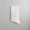 Kith Striped Mid Crew Socks With Script Embroidery - Sandrift sold by Kith