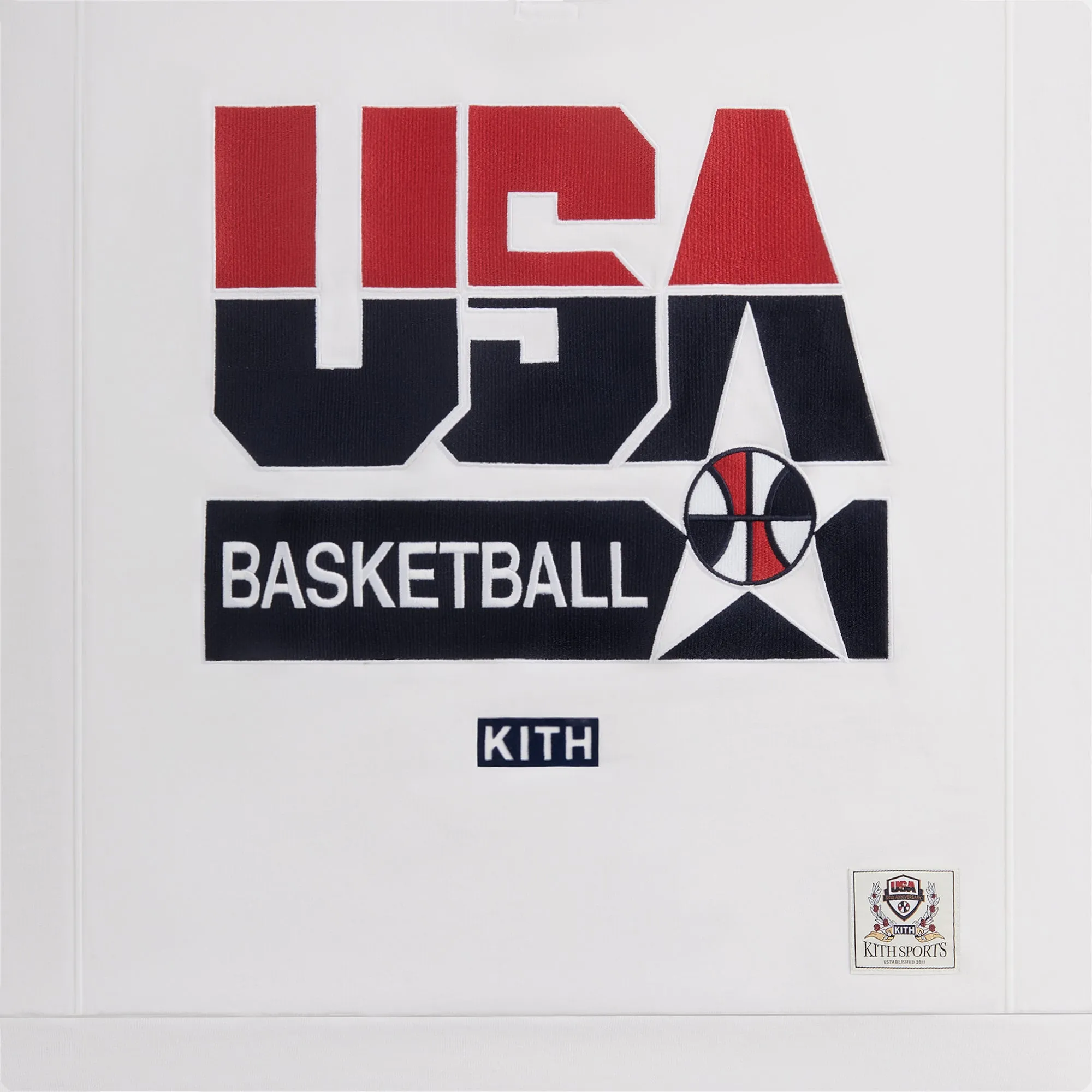 Kith for USA Basketball Nelson Collared Pullover - White PH sold by Kith product image thumbnail 3