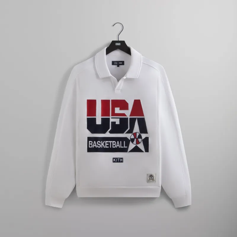Kith for USA Basketball Nelson Collared Pullover - White PH sold by Kith