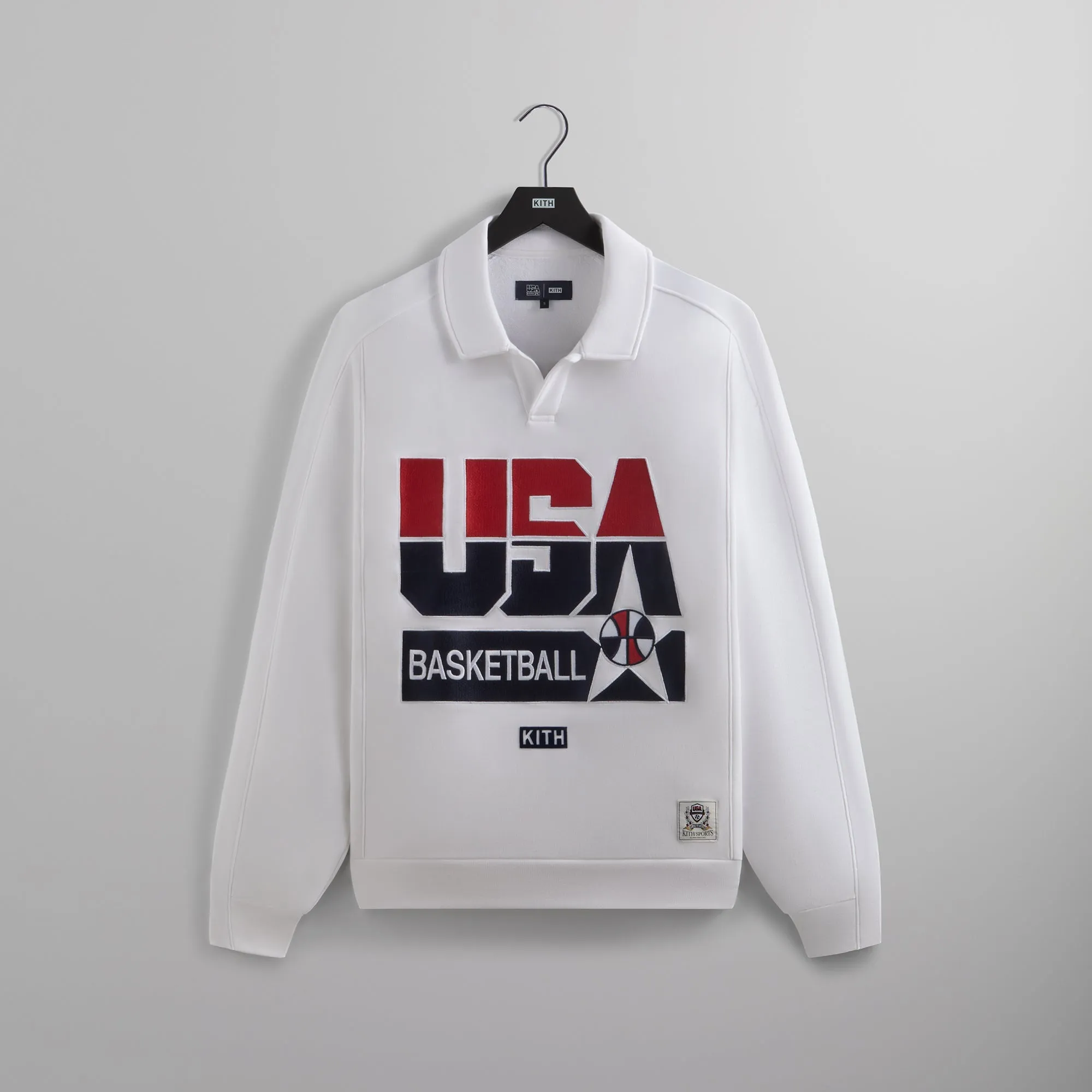 Kith for USA Basketball Nelson Collared Pullover - White PH sold by Kith