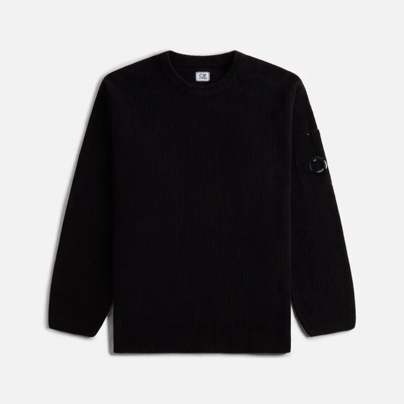 C.P. Company Chenille Cotton Lens Knit - Black sold by Kith