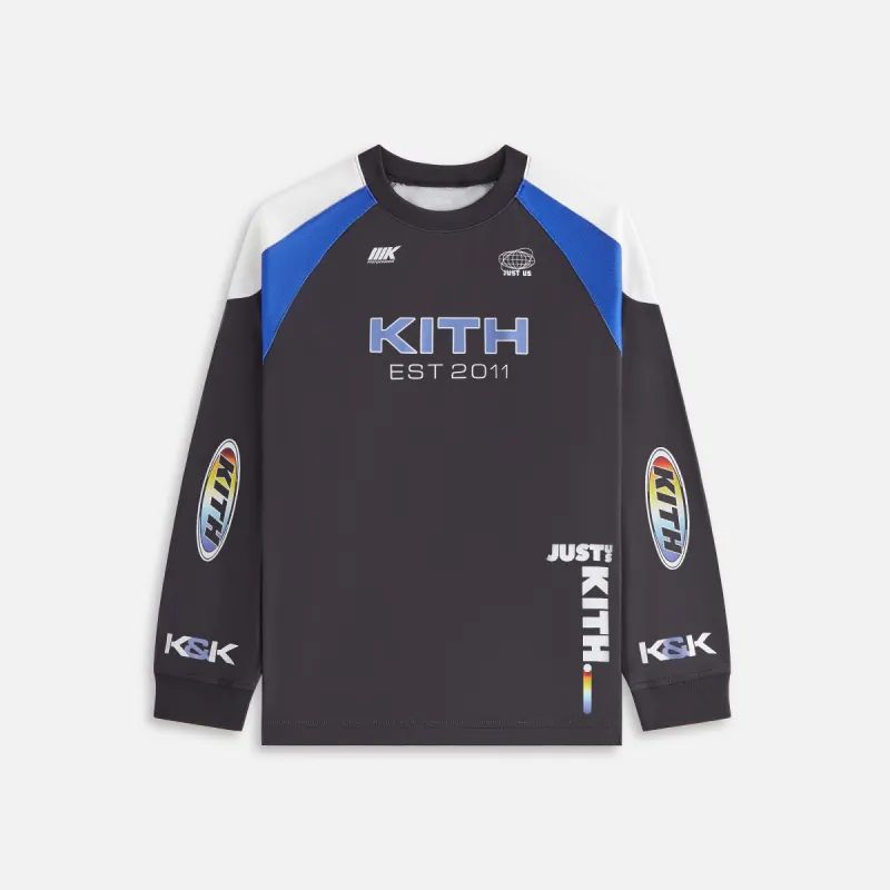 Kith Women Ridley Panelled Tech Long Sleeve Tee - Black sold by Kith