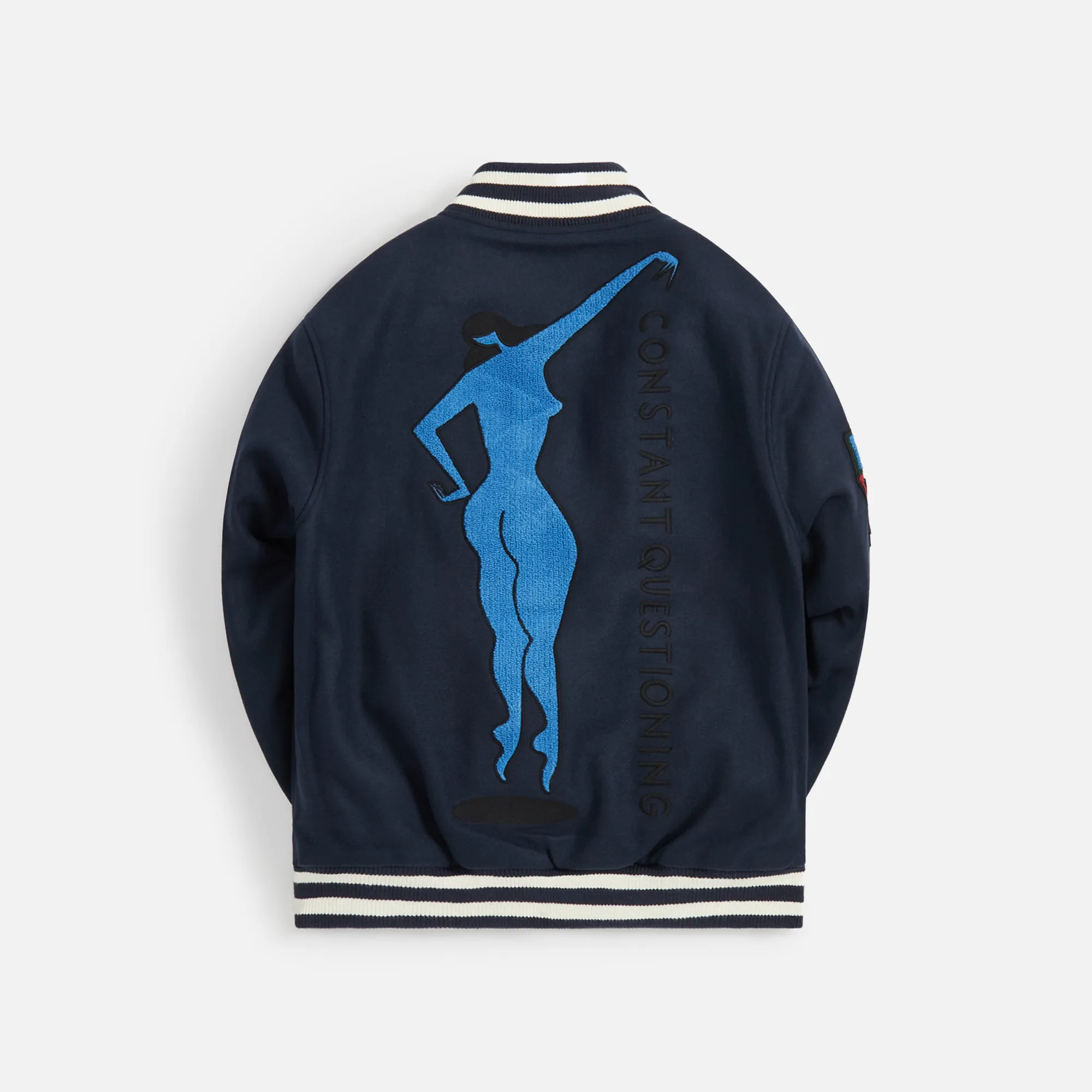 by Parra Run Sit & Bike Varsity Jacket - Navy Blue sold by Kith product image thumbnail 2