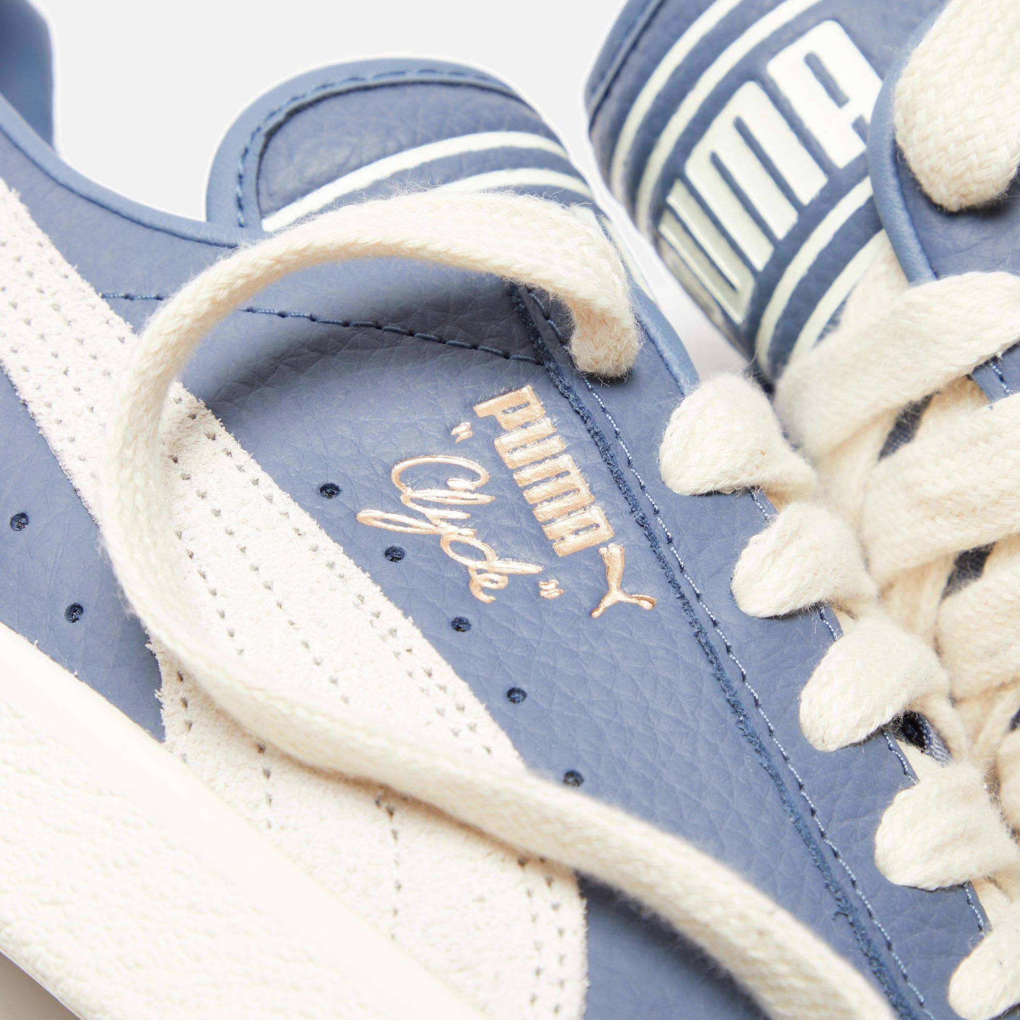 Puma x Rhuigi Clyde - Pristine / Inky Blue sold by Kith product image thumbnail 6