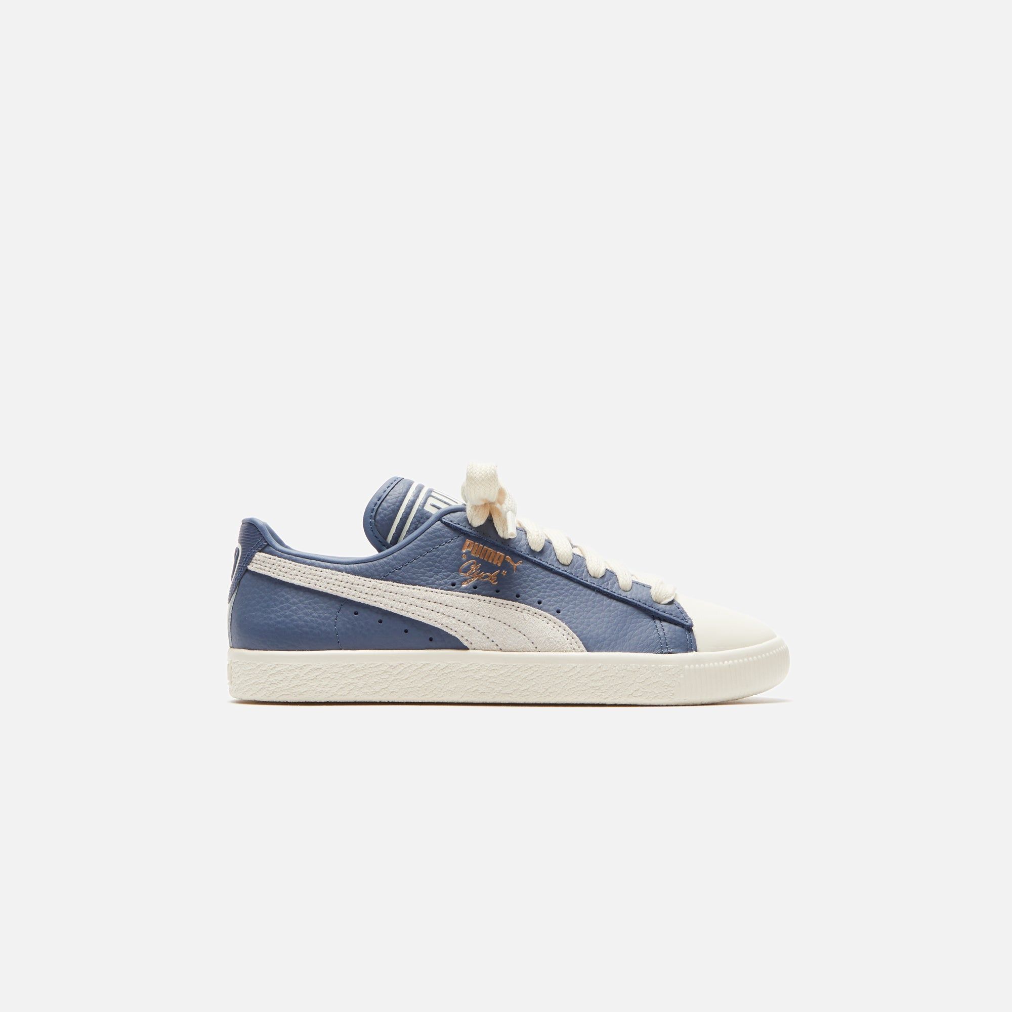 Puma x Rhuigi Clyde - Pristine / Inky Blue sold by Kith