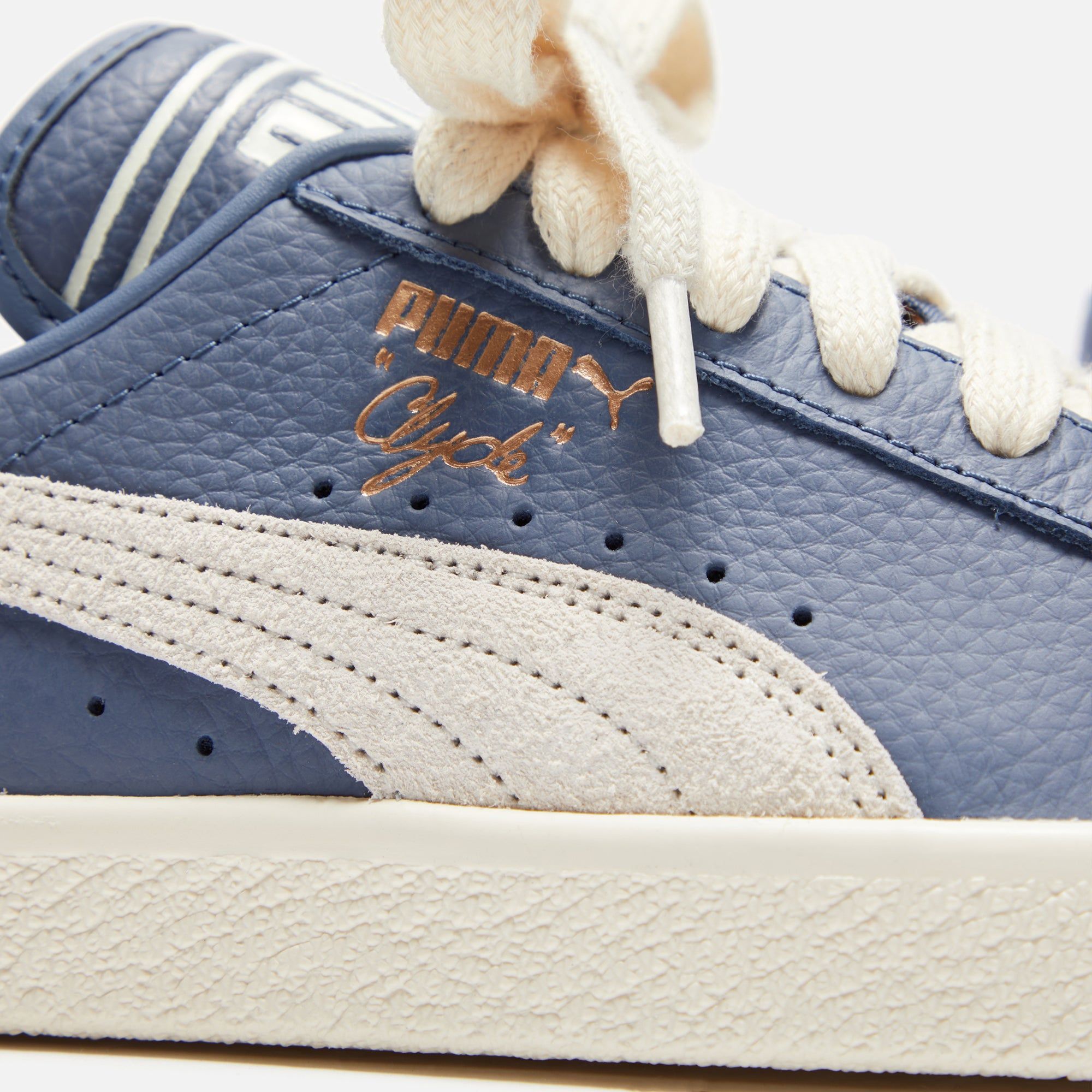 Puma x Rhuigi Clyde - Pristine / Inky Blue sold by Kith product image thumbnail 5