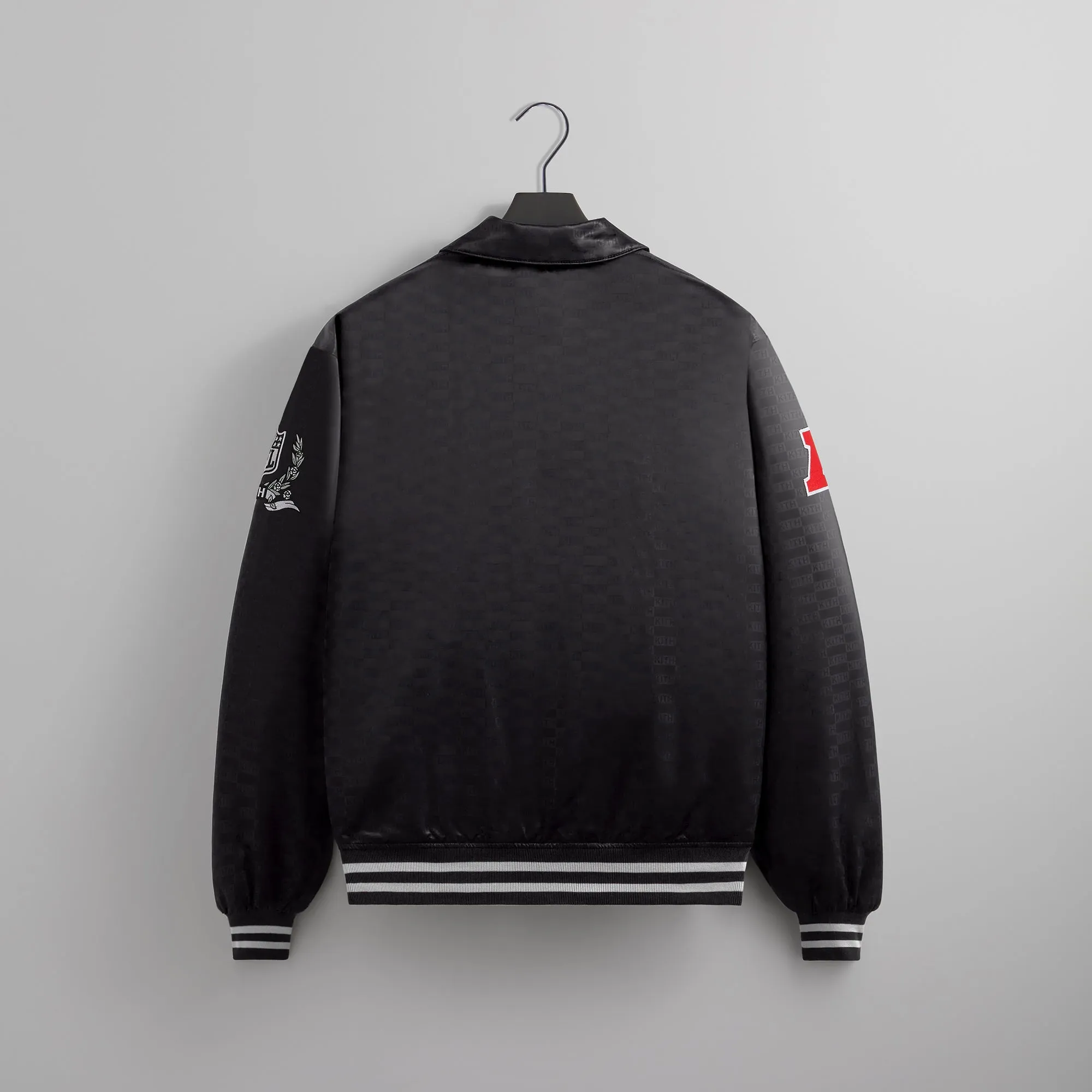 Kith for the NFL: Raiders Satin Bomber Jacket - Black sold by Kith product image thumbnail 2