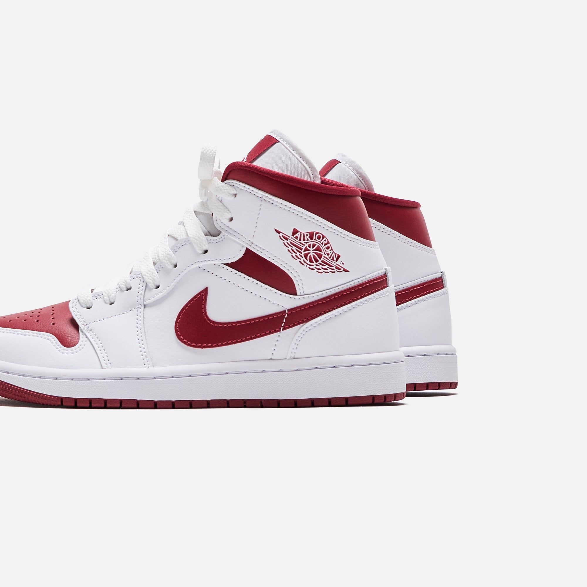 Nike WMNS Air Jordan 1 Mid - White / Pomegranate sold by Kith product image thumbnail 3