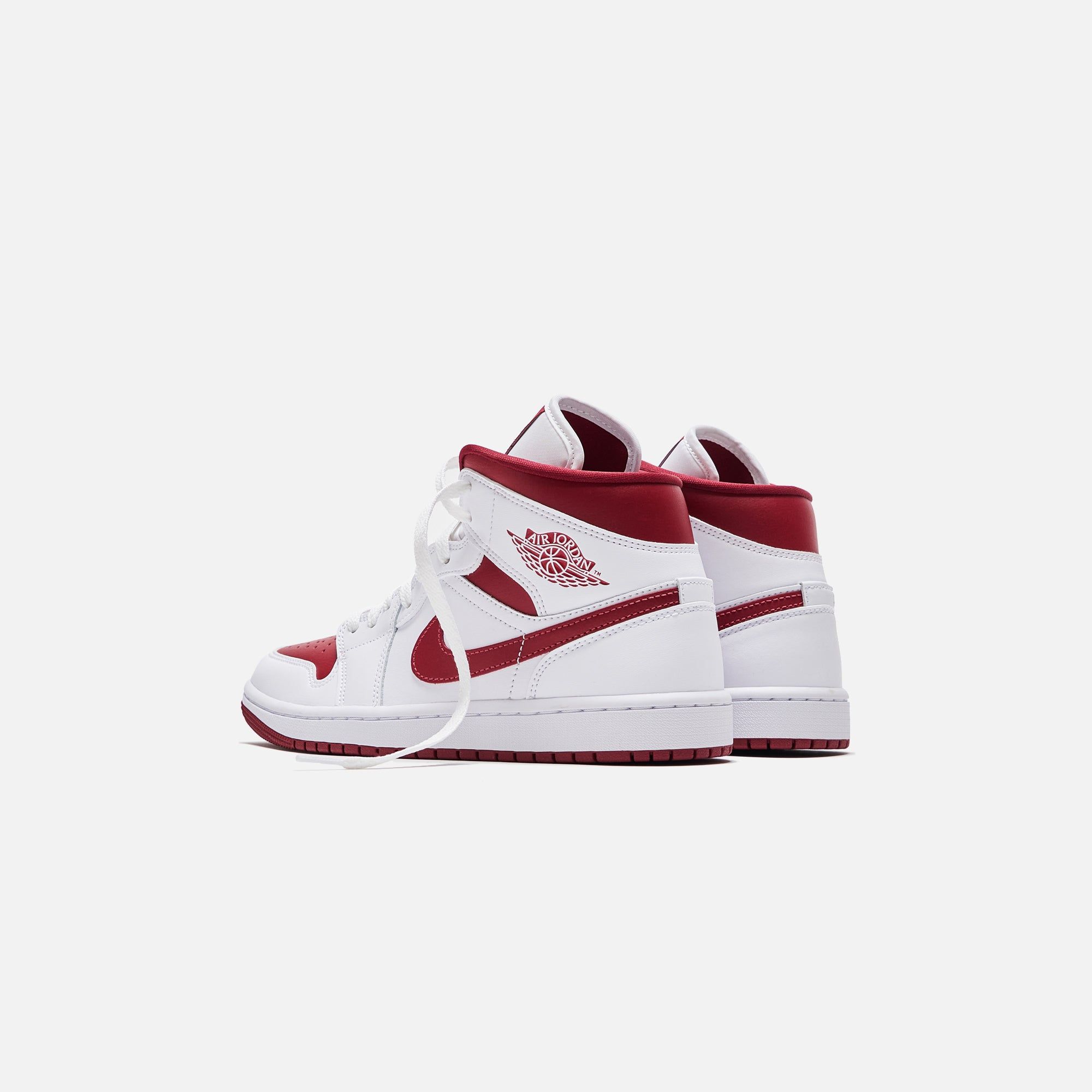 Nike WMNS Air Jordan 1 Mid - White / Pomegranate sold by Kith product image thumbnail 4