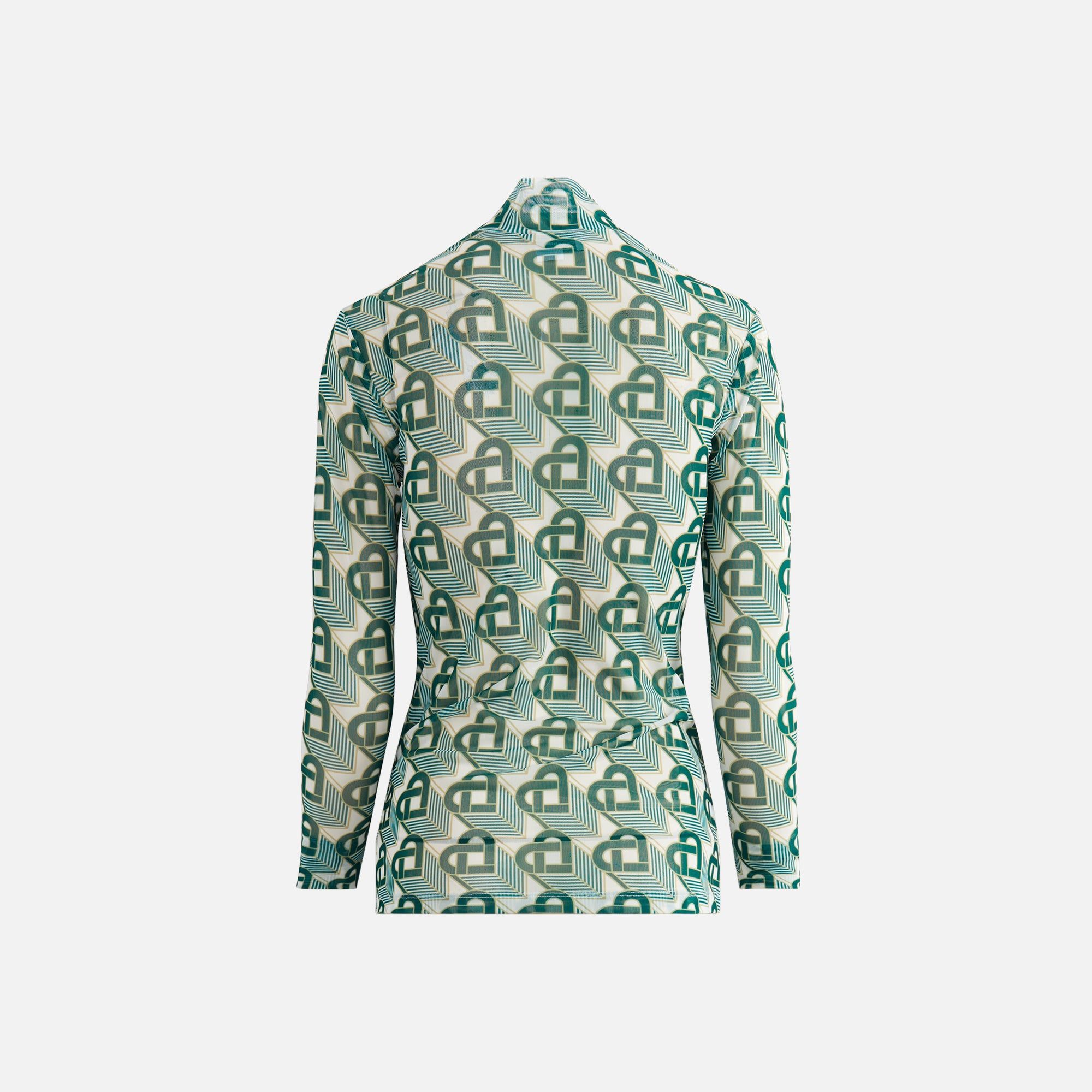 Casablanca Heart Monogram Mesh Top - Green sold by Kith product image thumbnail 2