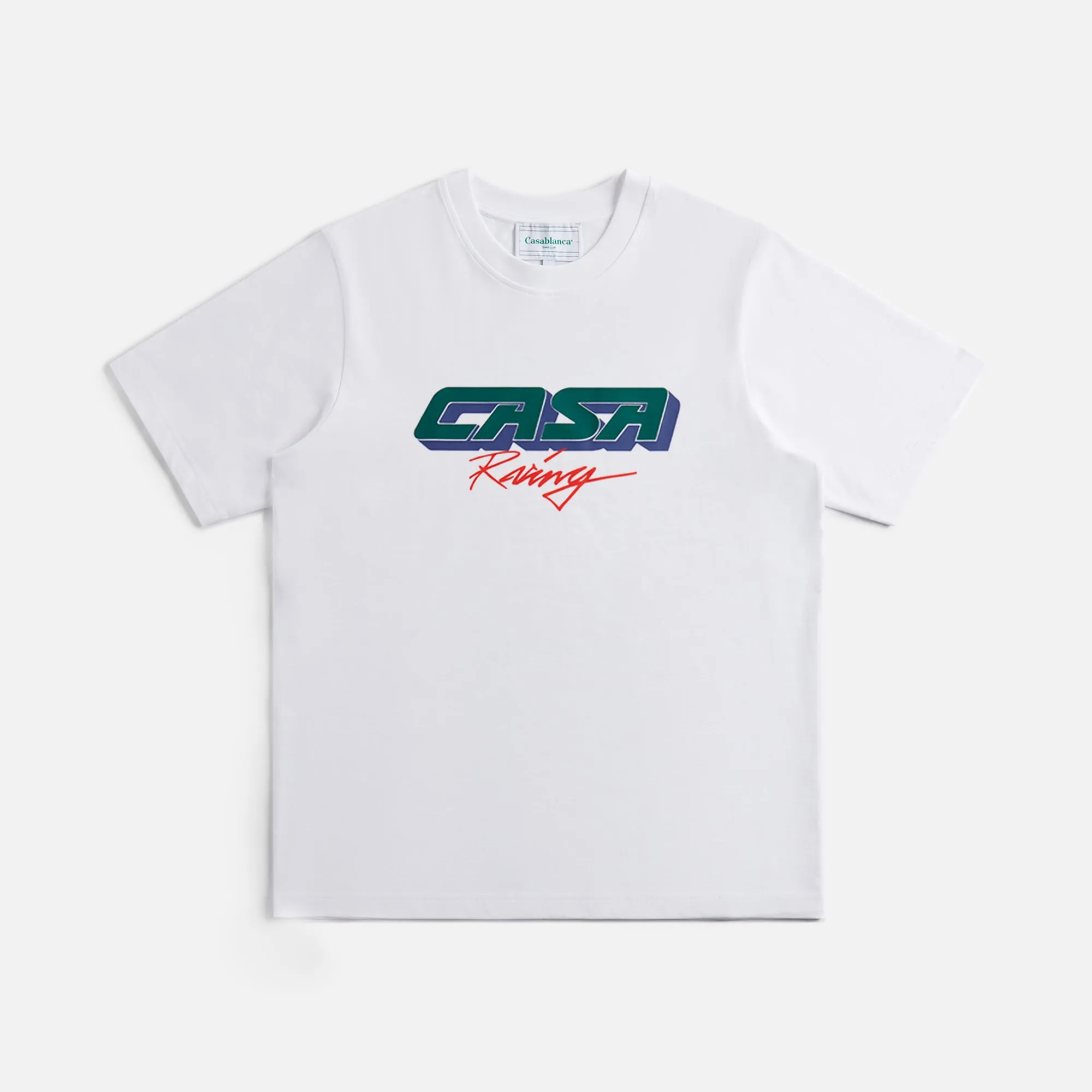 Casablanca Casa Racing 3D Printed Oversized Tee - White sold by Kith