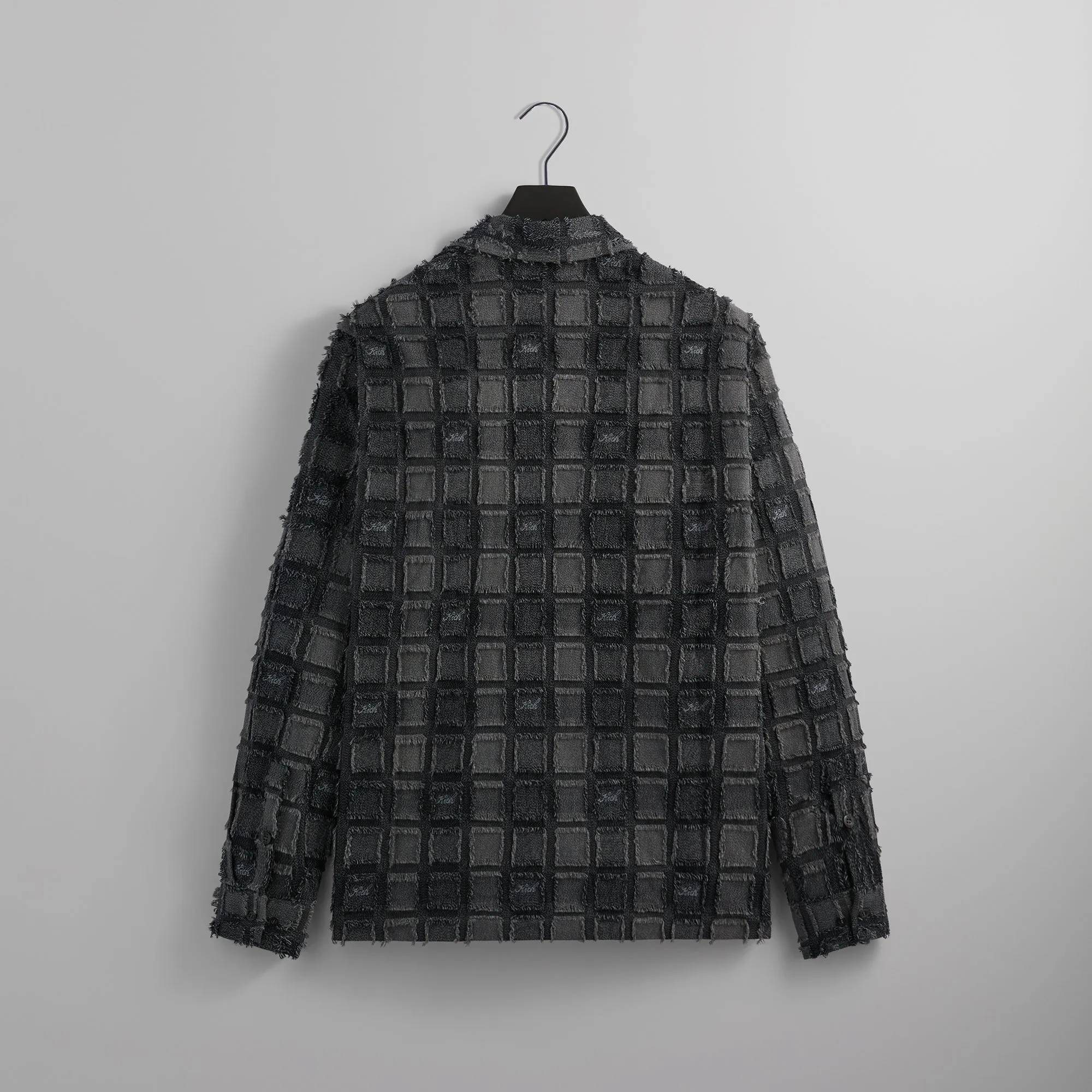 トップス KithMulti Stripe Boxy Collared Overshirt Kith Mixed Stripe Tweed Boxy Collared Overshirt Creme Men's