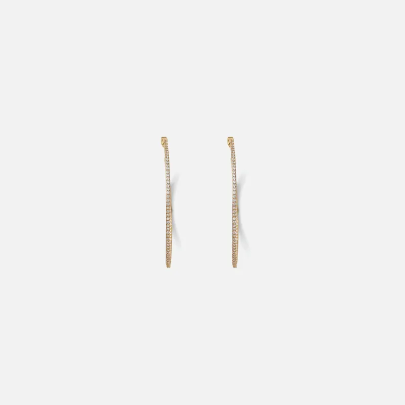 Crystal Haze XL Hoop - Gold sold by Kith