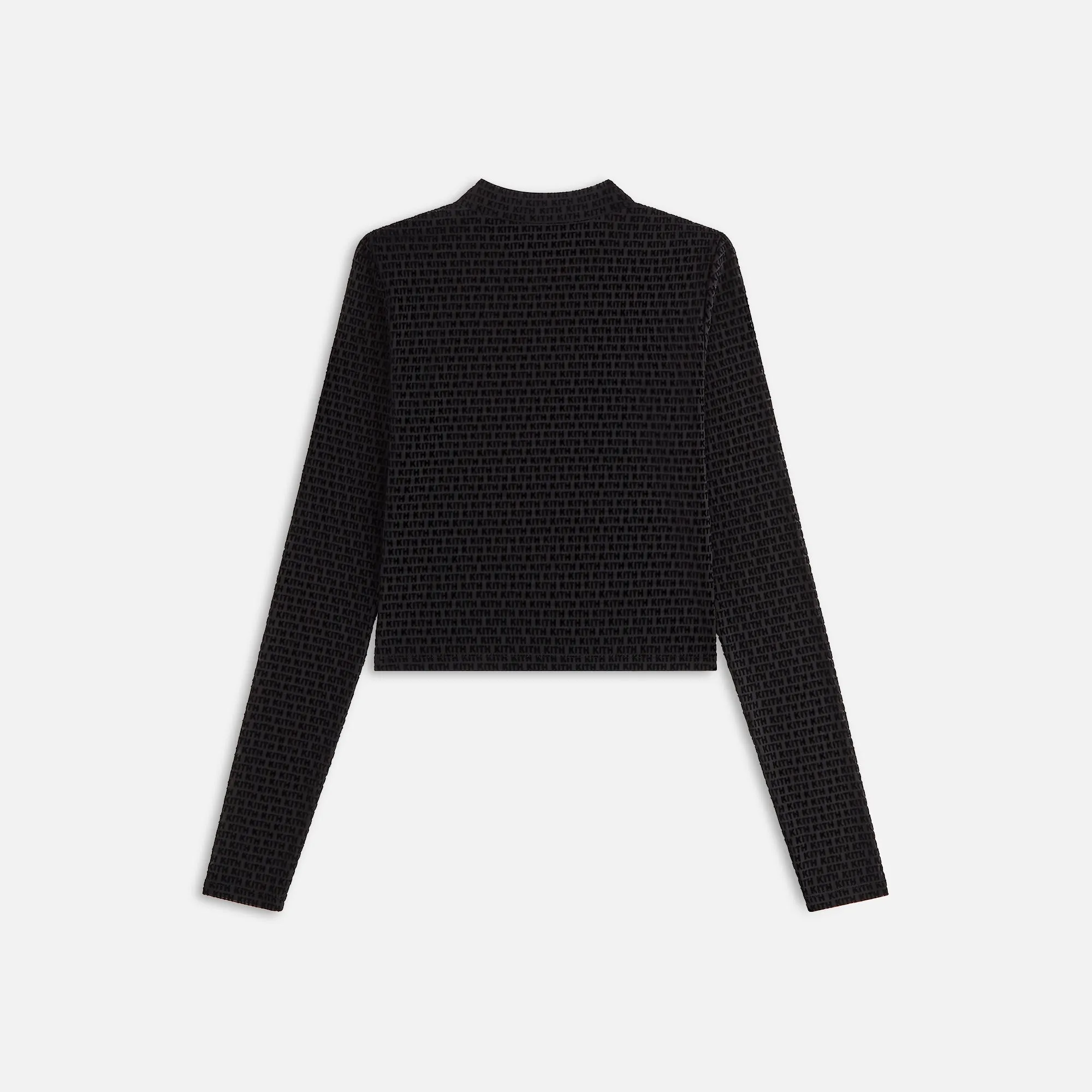 Kith Women Mulberry Monogram Mesh Long Sleeve Tee - Black sold by Kith product image thumbnail 3
