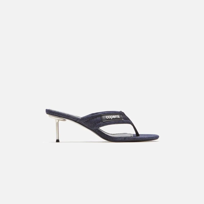 Coperni Denim Branded Thong Sandal - Dark Navy sold by Kith