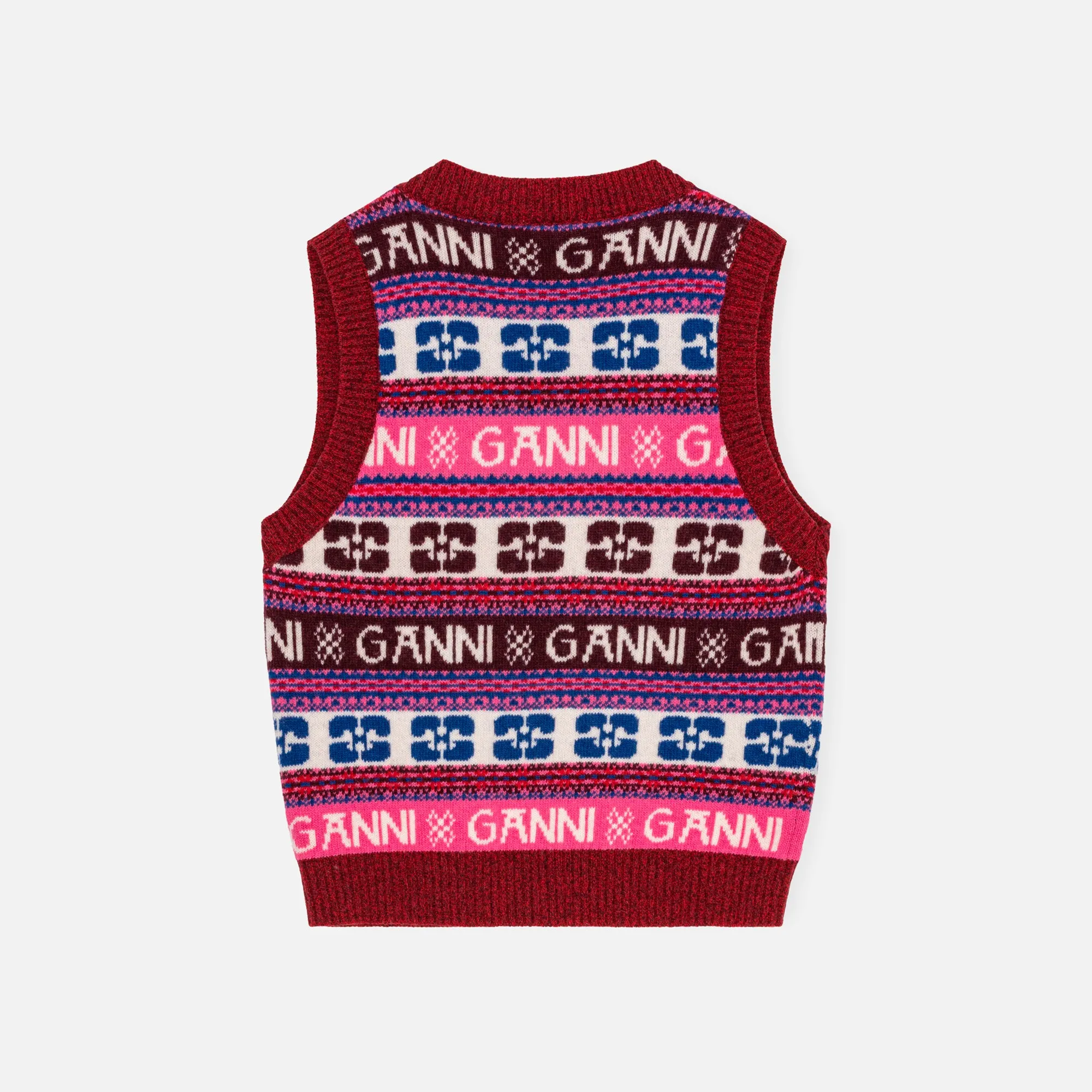 Ganni Logo Wool Mix Vest - Multi sold by Kith product image thumbnail 2
