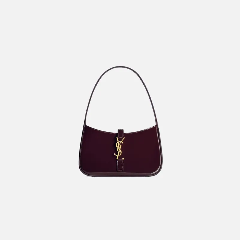 Saint Laurent Mini 5A7 Hobo Bag - Spicy Chocolate sold by Kith