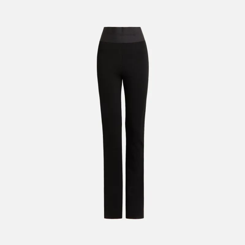 Alexander Wang Bootcut Pants with Logo Elastic Waistband - Black sold by Kith