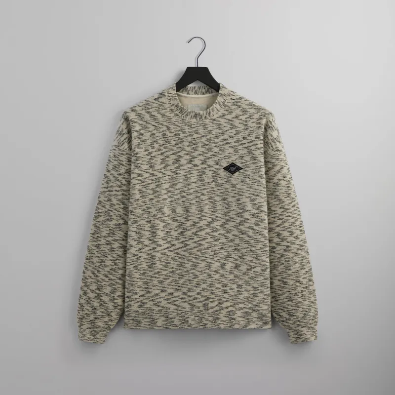 Kith Marled Knit Nelson Crewneck - Black sold by Kith
