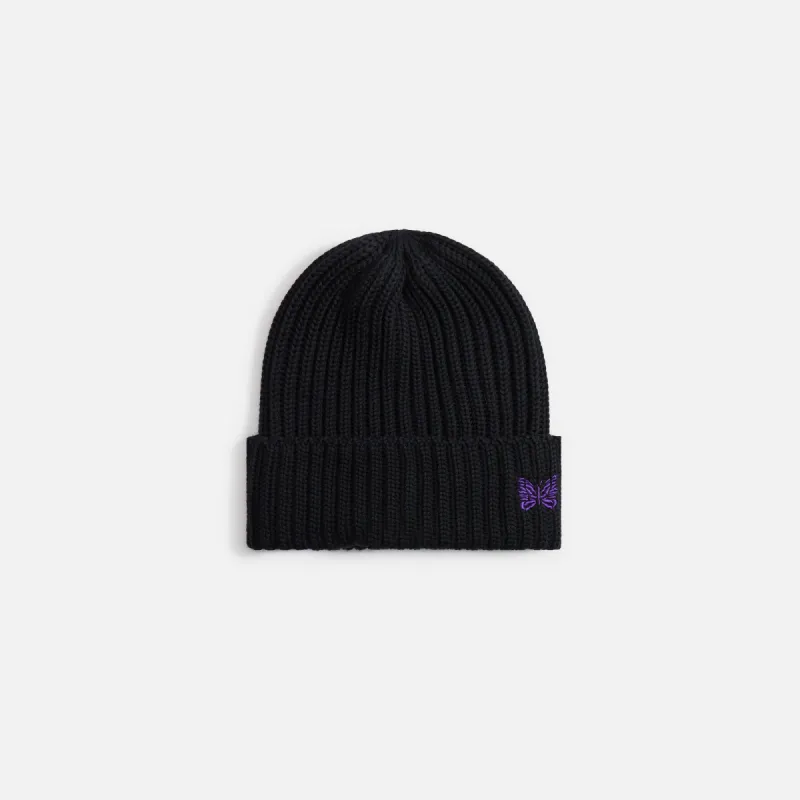 Needles Watch Cap Merino Wool - Black sold by Kith