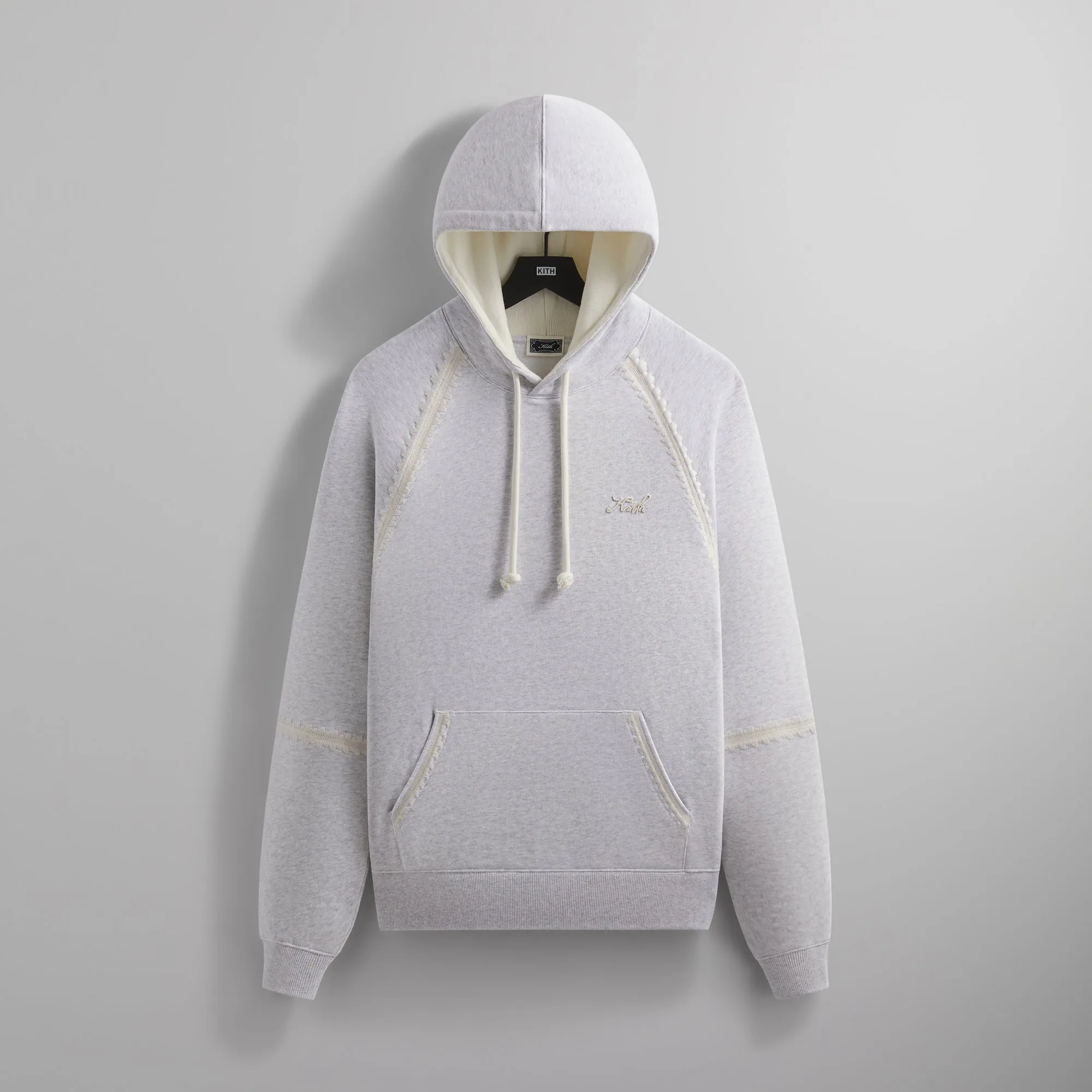 Kith Vale Raglan Hoodie - Light Heather Grey sold by Kith