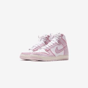 Nike Dunk High 1985 - Summit White / Barely Rose / University Red sold by Kith
