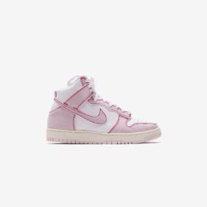 Nike Dunk High 1985 - Summit White / Barely Rose / University Red sold by Kith