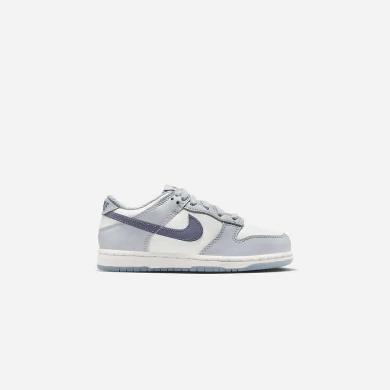 Nike PS Dunk Low - Summit White / Light Carbon / Wolf Grey sold by Kith