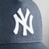 Kith & New Era for the New York Yankees Raffia 9FORTY A-Frame Snapback - Nocturnal sold by Kith