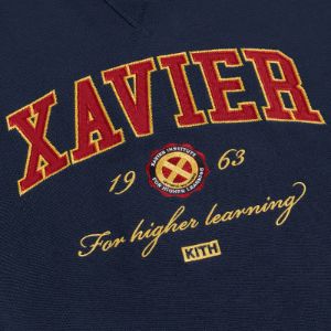 Marvel | Kith for X-Men Xavier Institute Varsity Crewneck - Nocturnal sold by Kith