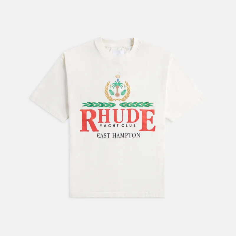 Rhude East Hampton Crest Tee - Vintage White sold by Kith