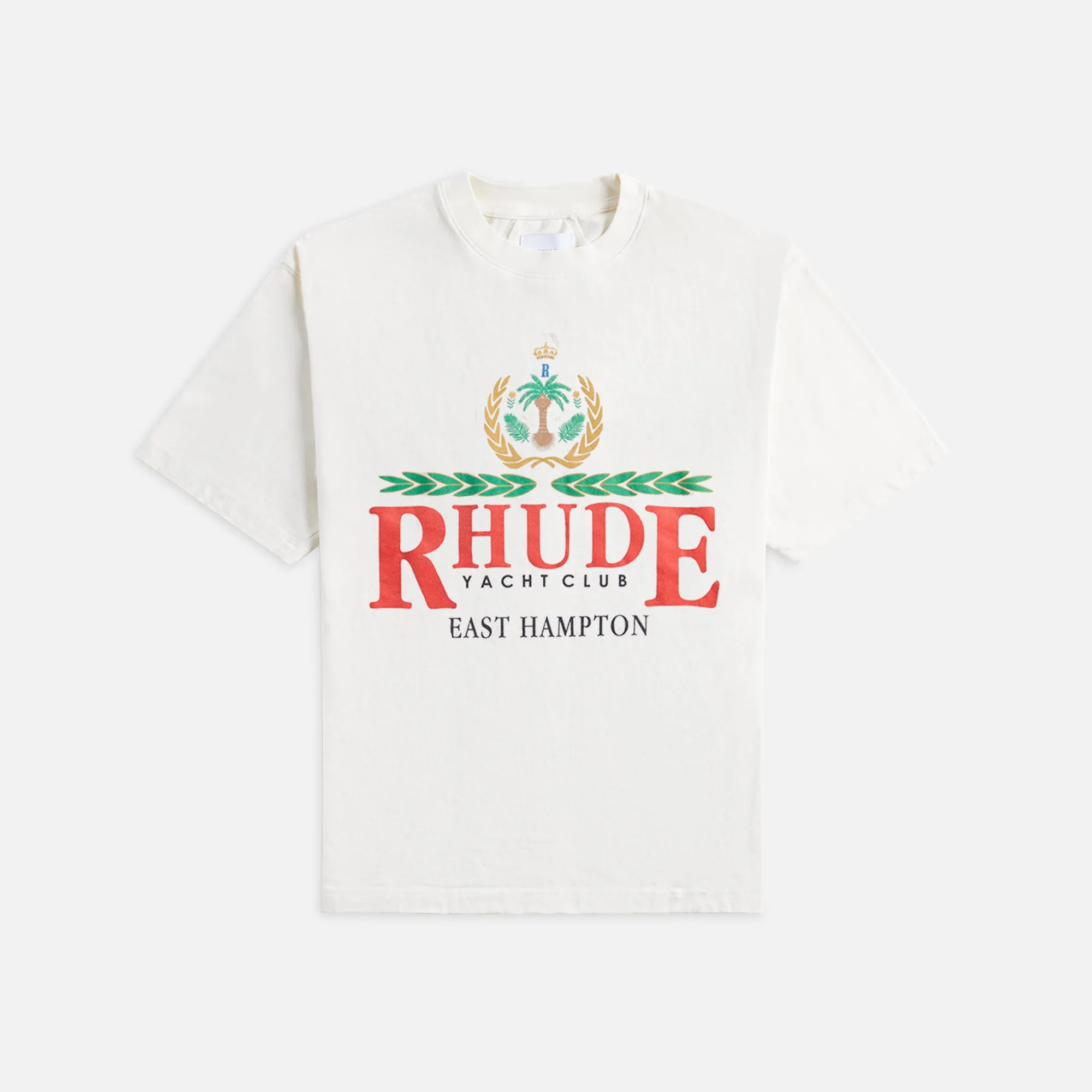Rhude East Hampton Crest Tee - Vintage White sold by Kith