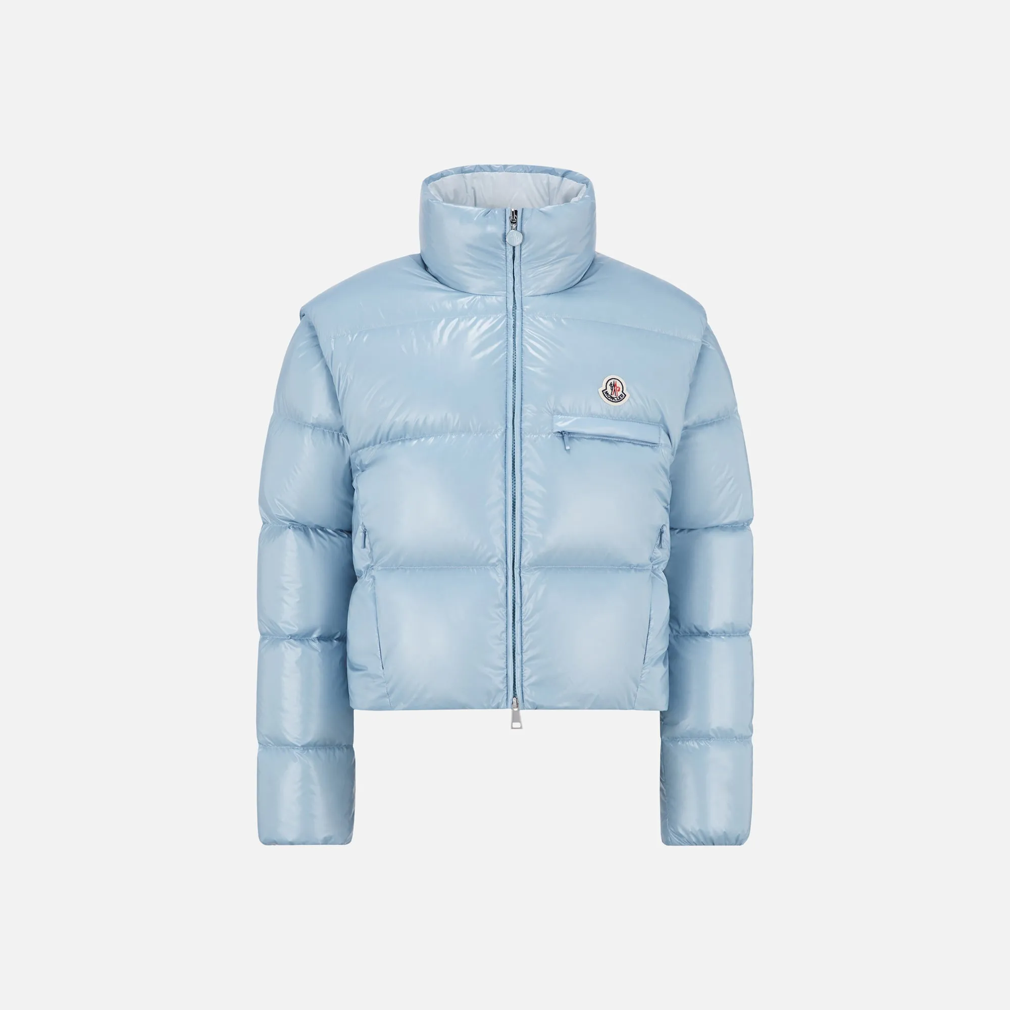 Moncler Almo Short Down Jacket - Light Blue sold by Kith