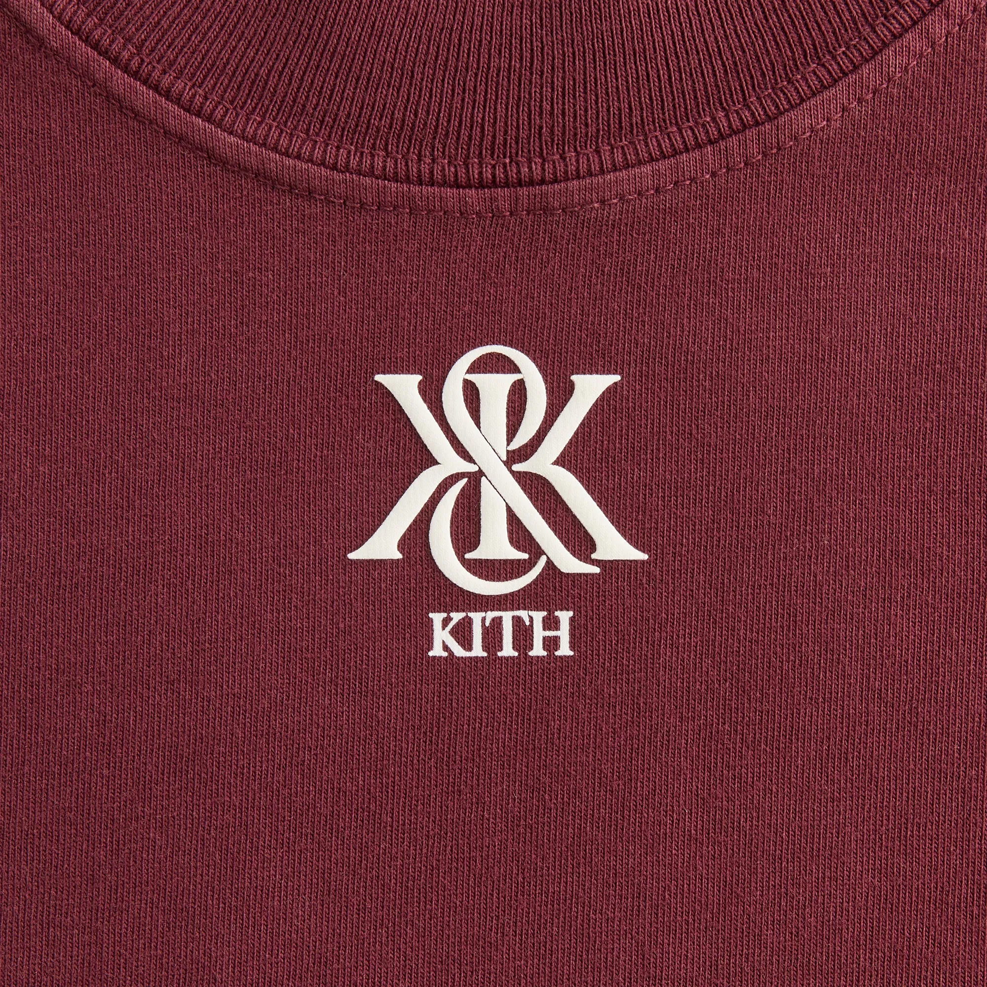 Kith Women Mock Neck Crest Vintage Tee - Magma sold by Kith product image thumbnail 4