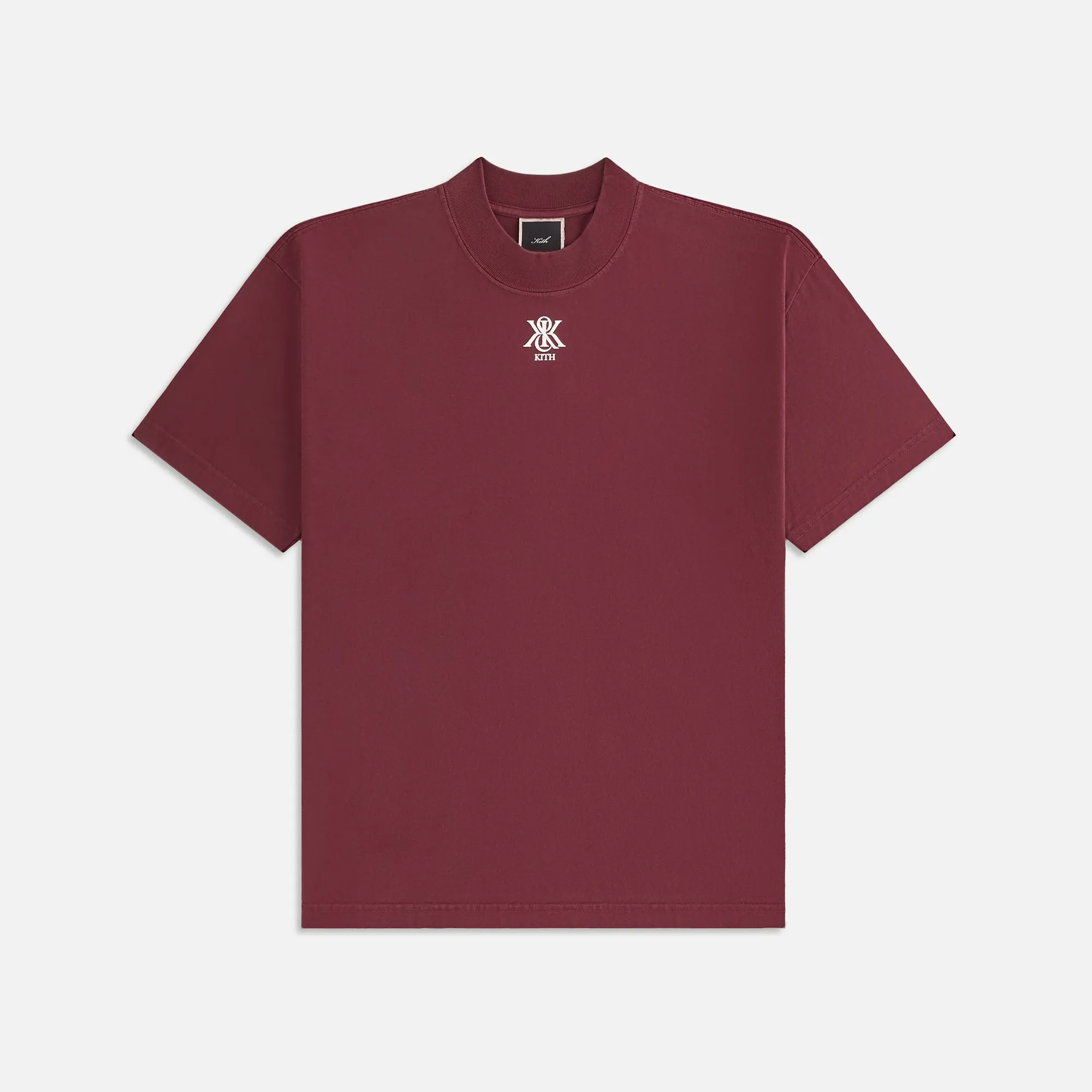 Kith Women Mock Neck Crest Vintage Tee - Magma sold by Kith