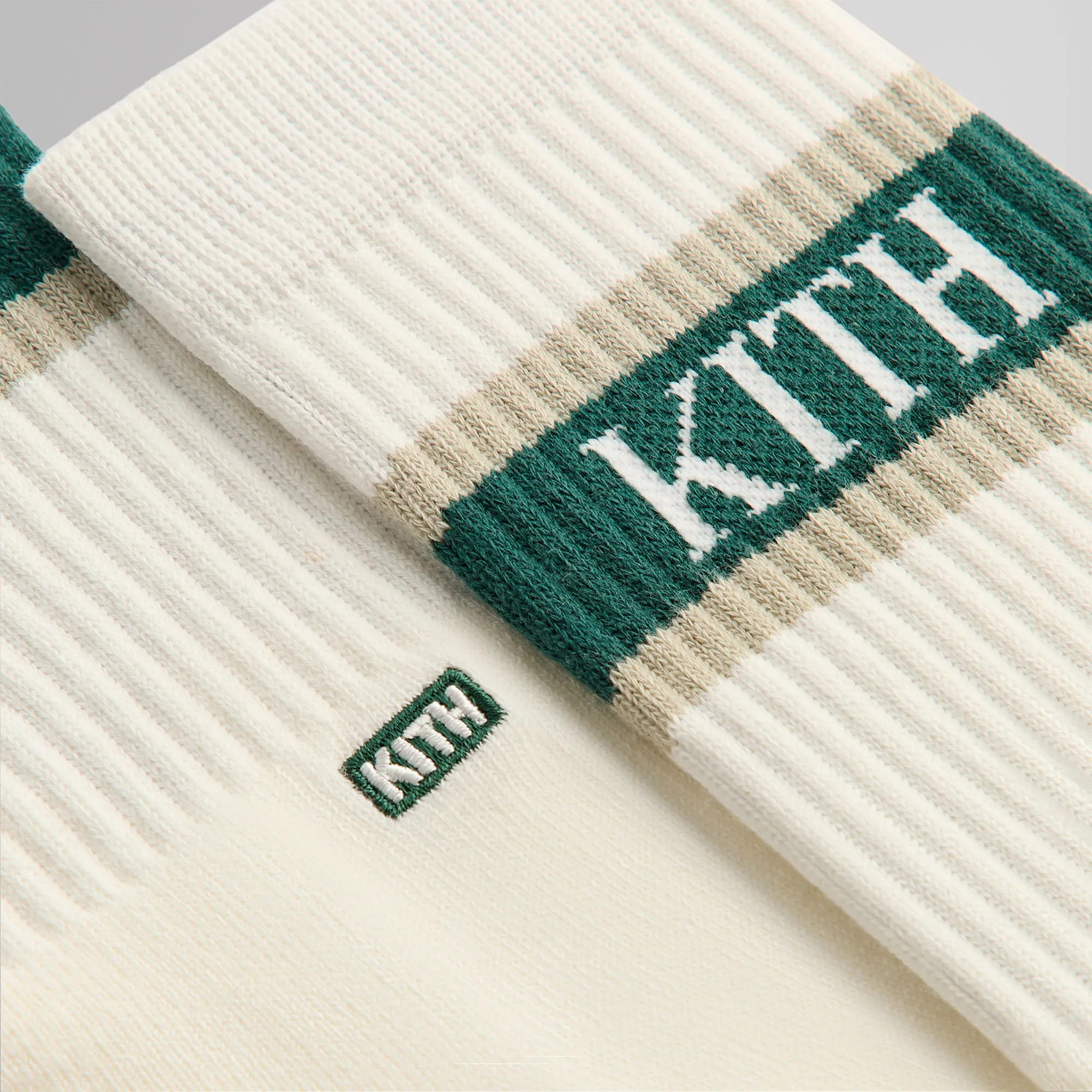 Kith New York Striped Crew Socks - Chronicle sold by Kith product image thumbnail 3