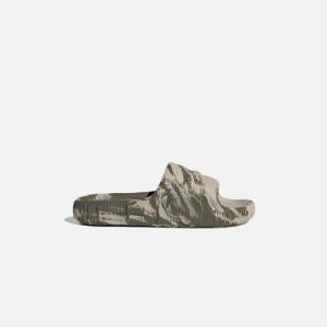 adidas Originals Adilette 22 - Crystal White / Bright Blue sold by Kith