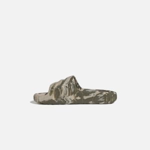 adidas Originals Adilette 22 - Crystal White / Bright Blue sold by Kith