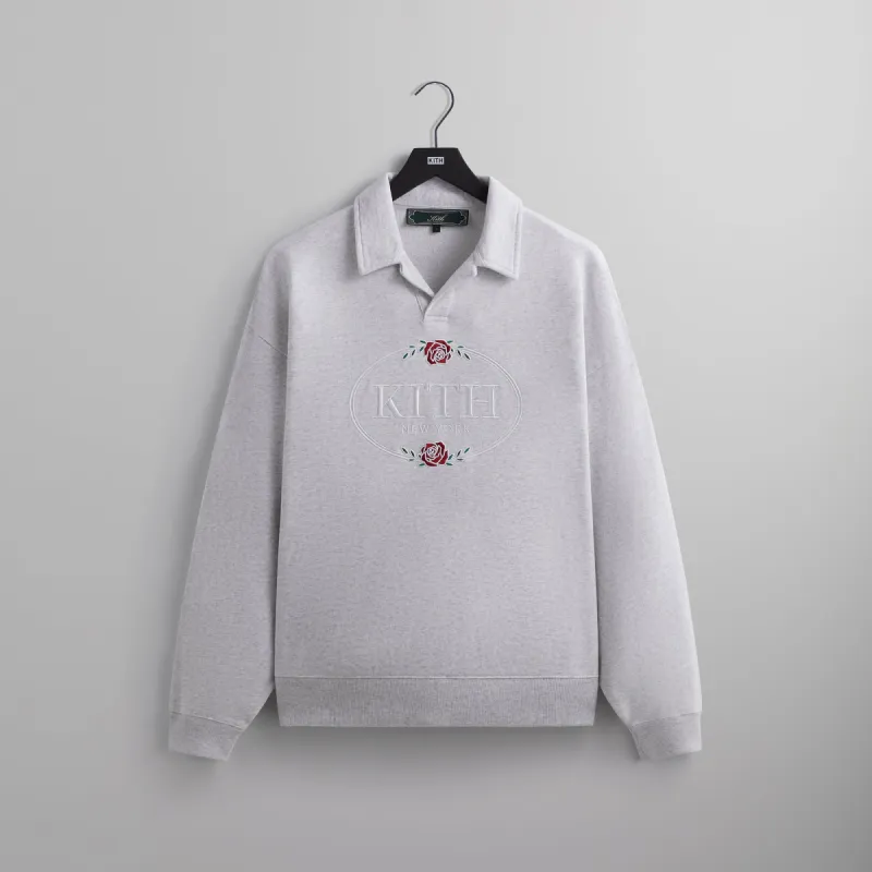 Kith Nelson Collared Pullover -  Light Heather Grey sold by Kith