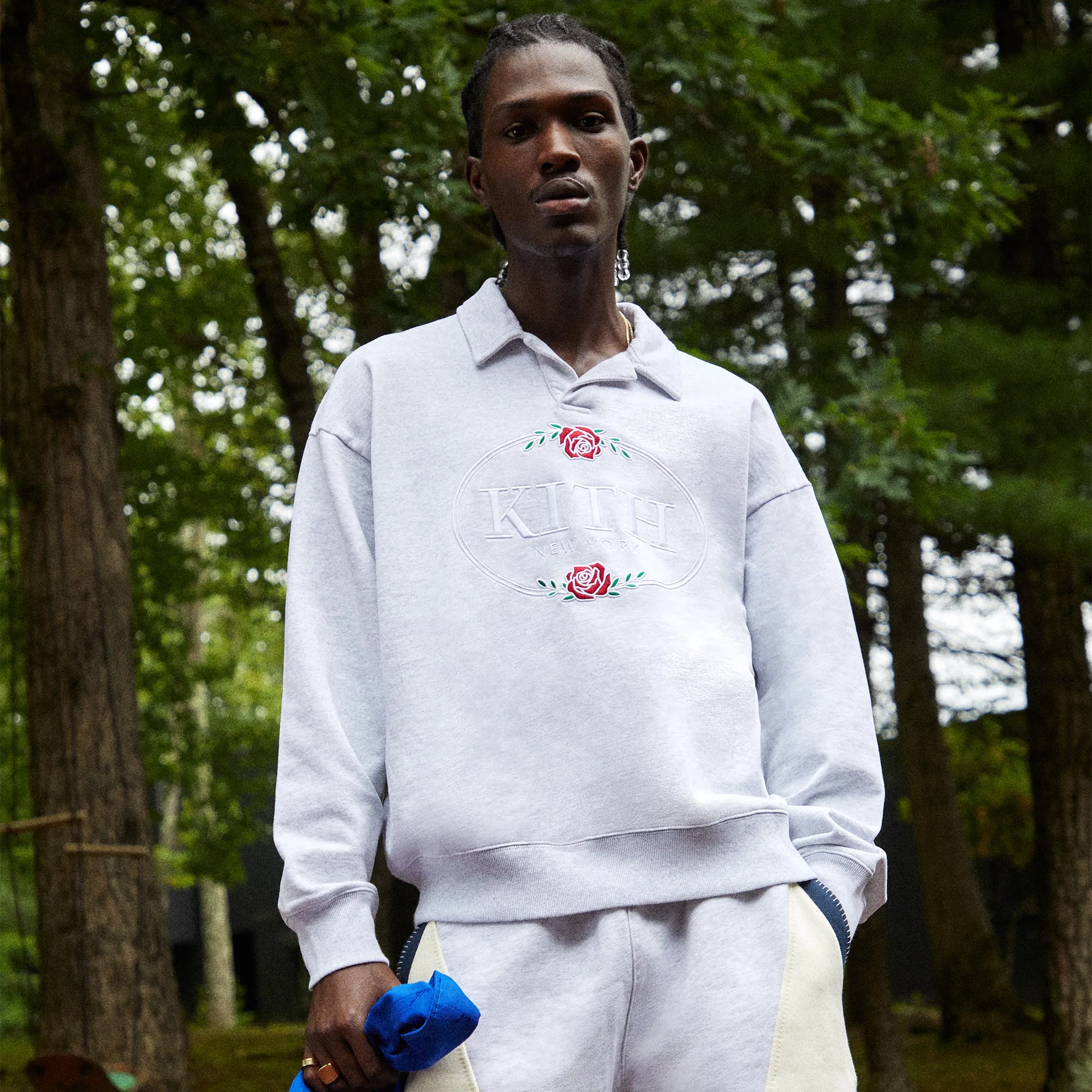 Kith Nelson Collared Pullover - Light Heather Grey | Parallel