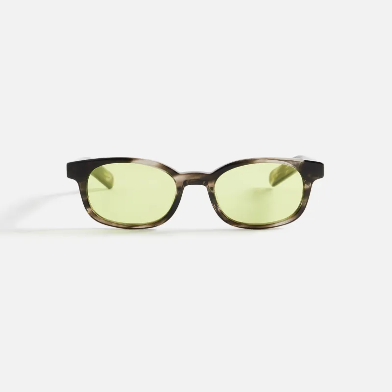 Flatlist Le Bucheron Grey Havana Sunglasses - Solid Neon Lens made by Kith
